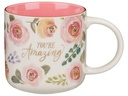 Mug Pink Floral You're Amazing
