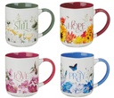 Mug Set 4 pc Love, Hope, Pray, Be Still