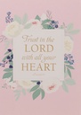 Notebook Trust In The Lord Pink Floral Medium