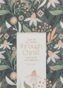 Notebook Through Christ Green Floral Medium