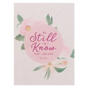 Notebook Be Still and Know Pink Floral Medium