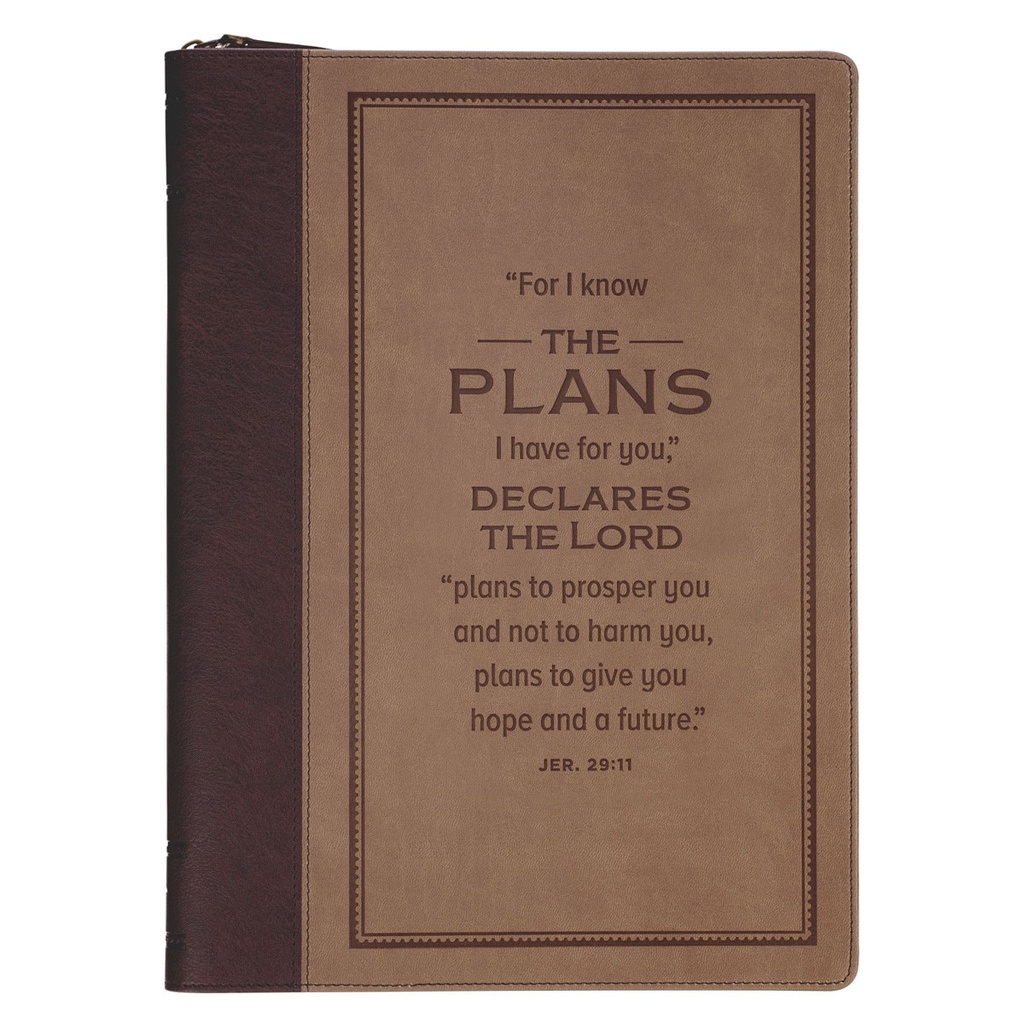 Executive Padfolio The Plans Brown and Taupe 
