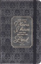 Notebook with Elastic Closure Faux Black and Grey I Know the Plans
