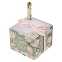 Note Block with Pen Set He Restores My Soul Green Floral