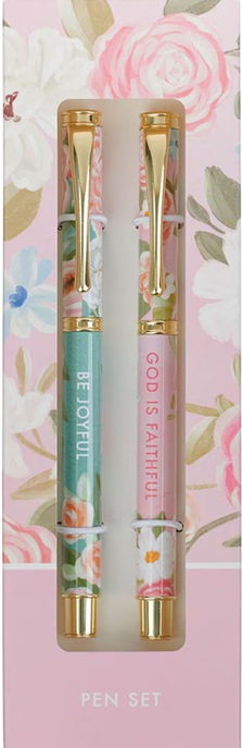 Pen Set 2 pc Be Joyful, God Is Faithful
