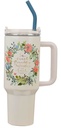 Tumbler Sweet Friendship Floral w/Straw