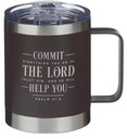 Tumbler SS Brown Commit Everything You Do Ps. 37:5