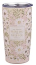 Tumbler SS Pink Floral The Lord Bless You and Keep You Num. 6:24