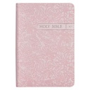 KJV Pocket Bible Blush Rose Faux Leather