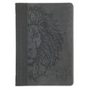 KJV Compact Black/Grey Faux Leather