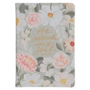 KJV He Restorest My Soul Lichen Grey Floral Faux Leather
