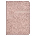KJV Compact Blush Pink Floral Faux Leather