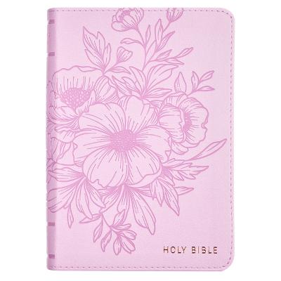 KJV Compact Large Print Lavender Bouquet Faux Leather