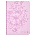 KJV Compact Large Print Lavender Bouquet Faux Leather