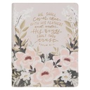 KJV Note-taking Bible Psalm 91:4 Cream Floral