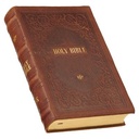 KJV Giant Print Chestnut Brown Full Grain Leather Thumb Index
