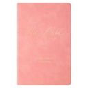KJV Gift Bible Marbled Coral Pink Faux Leather