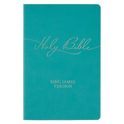 KJV Gift Bible Marbled Teal Faux Leather