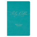 KJV Gift Bible Marbled Teal Faux Leather