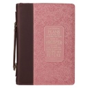 Bible Case Large I Know The Plans Pink and Brown