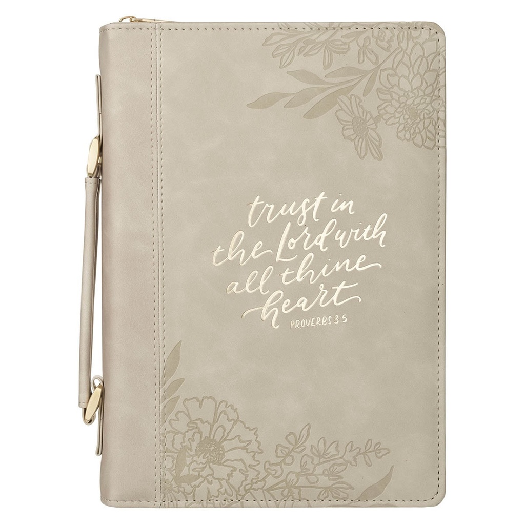 Bible Case Medium Trust In The Lord Taupe 