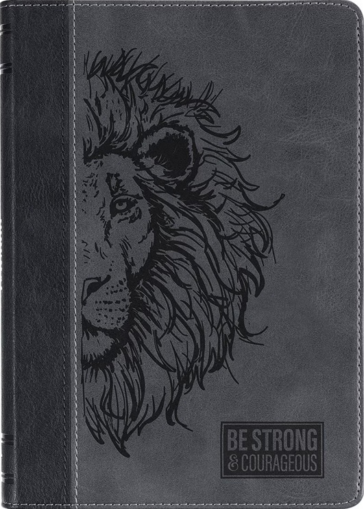Journal Be Strong & Courageous Lion Hardcover