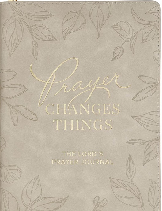 Journal Prompted Prayer Changes Things Taupe Zip