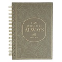 Journal Spiral I Am With You Always Green