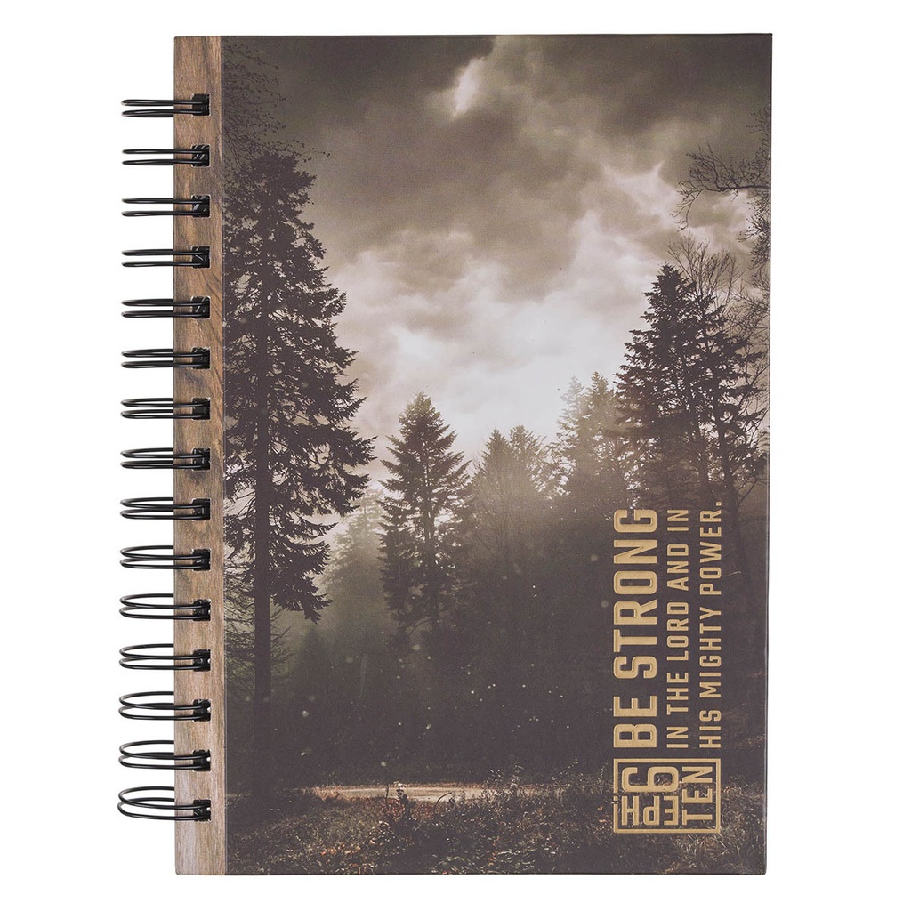 Journal Spiral Brown Be Strong Eph. 6:10