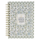 Journal Spiral Blue Floral Strength And Dignity Prov. 31:25