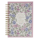 Journal Spiral Purple Floral Be Still and Know Ps. 46:10