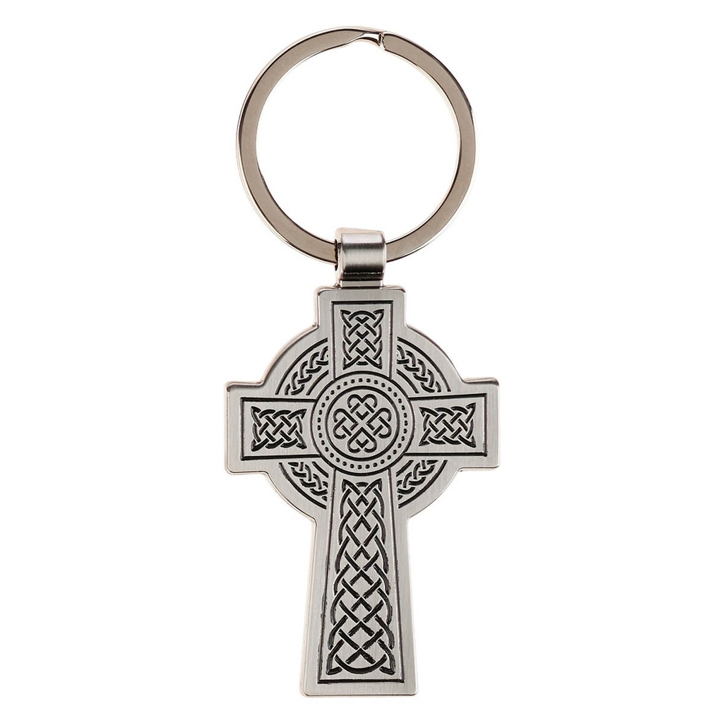 Keychain Celtic Cross Silver Metal