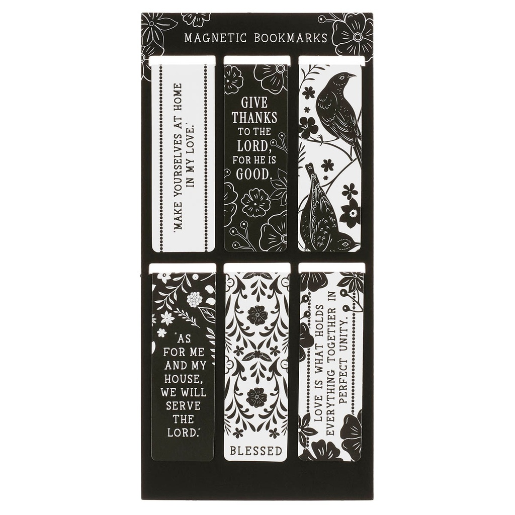 Magnetic Bookmark Set As For Me Monotone