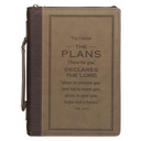 Bible Case Large Plans Cocoa Brown and Taupe 