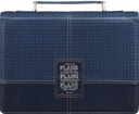 Bible Case Medium The Plans Modern Blue Grid