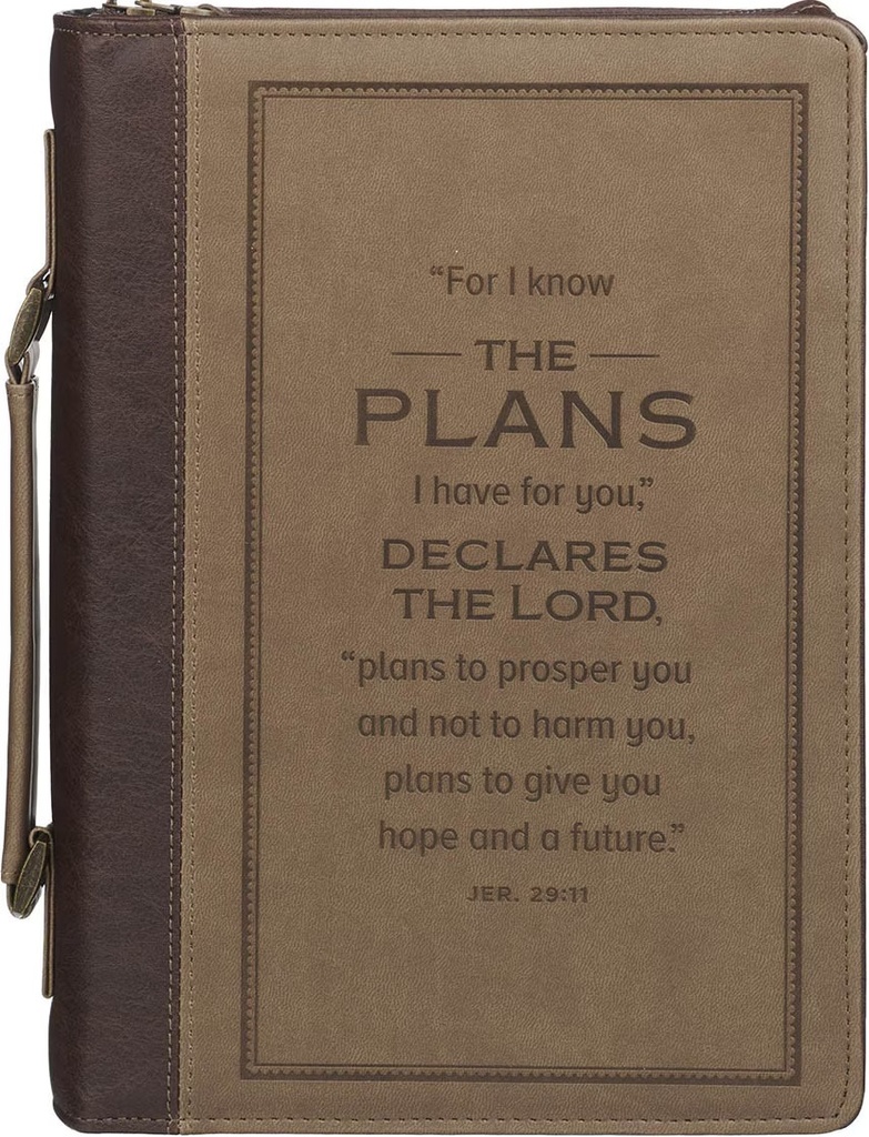 Bible Case Medium Plans Cocoa Brown and Taupe