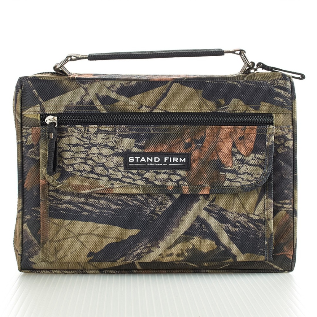 Bible Case Medium Camo Stand Firm Canvas 