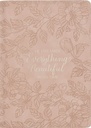 Journal Everything Beautiful Blush Floral Zip Faux Leather 