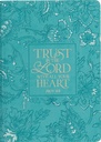 Journal Trust In The Lord Teal Floral Faux Leather Zip