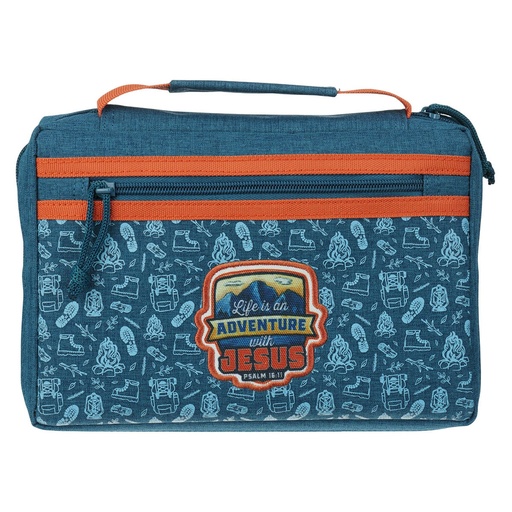 [BBM882] Bible Case Medium Adventure with Jesus Teal/Orange