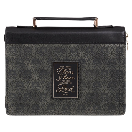 [BBM891] Bible Case Medium I Know the Plans Fashion Black Floral