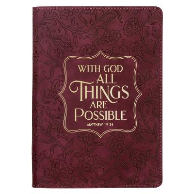 [JL921] Journal Things Are Possible Classic Burgundy Faux Leather