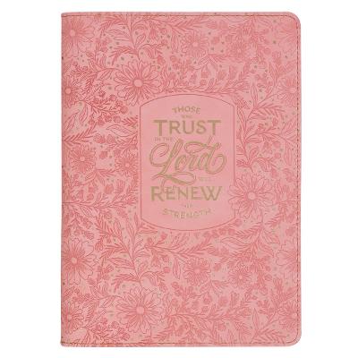 [JL993] Journal Classic Zip Coral Those Who Trust In The Lord Isa. 40:31