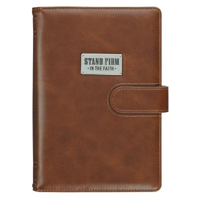 [JLC006] Journal Cover w/Lined Insert Brown Stand Firm 1 Cor. 16:13