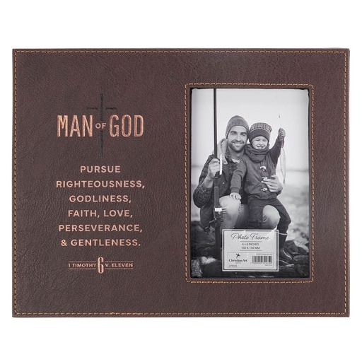 [LPF016] Photo Frame Brown Man of God 1 Tim. 6:11