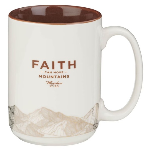 [MUG1275] Mug Faith Can Move Mountains White 