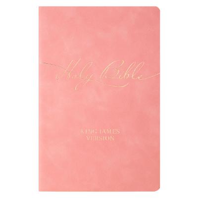 [KJV317] KJV Gift Bible Marbled Coral Pink Faux Leather