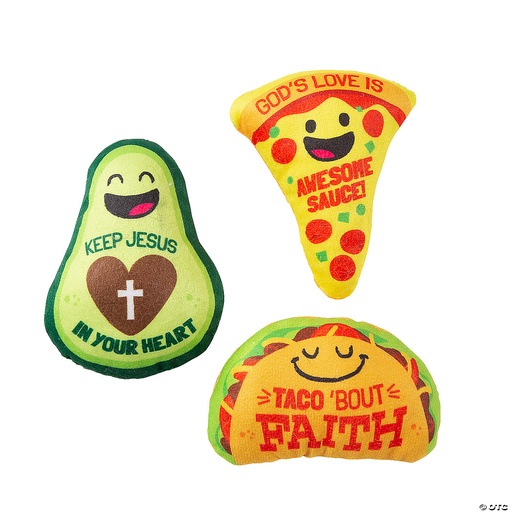 [14114923PACK] Religious Food Pun Stuffed Characters 50 PACK