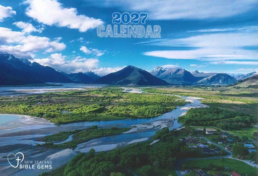 [NZBG227] 2027 Calendar Bible Gems NZ Scenery 