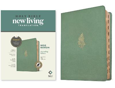 [9798400506925] NLT Wide Margin Bible, Filament Enabled Sage Green Palm, Indexed